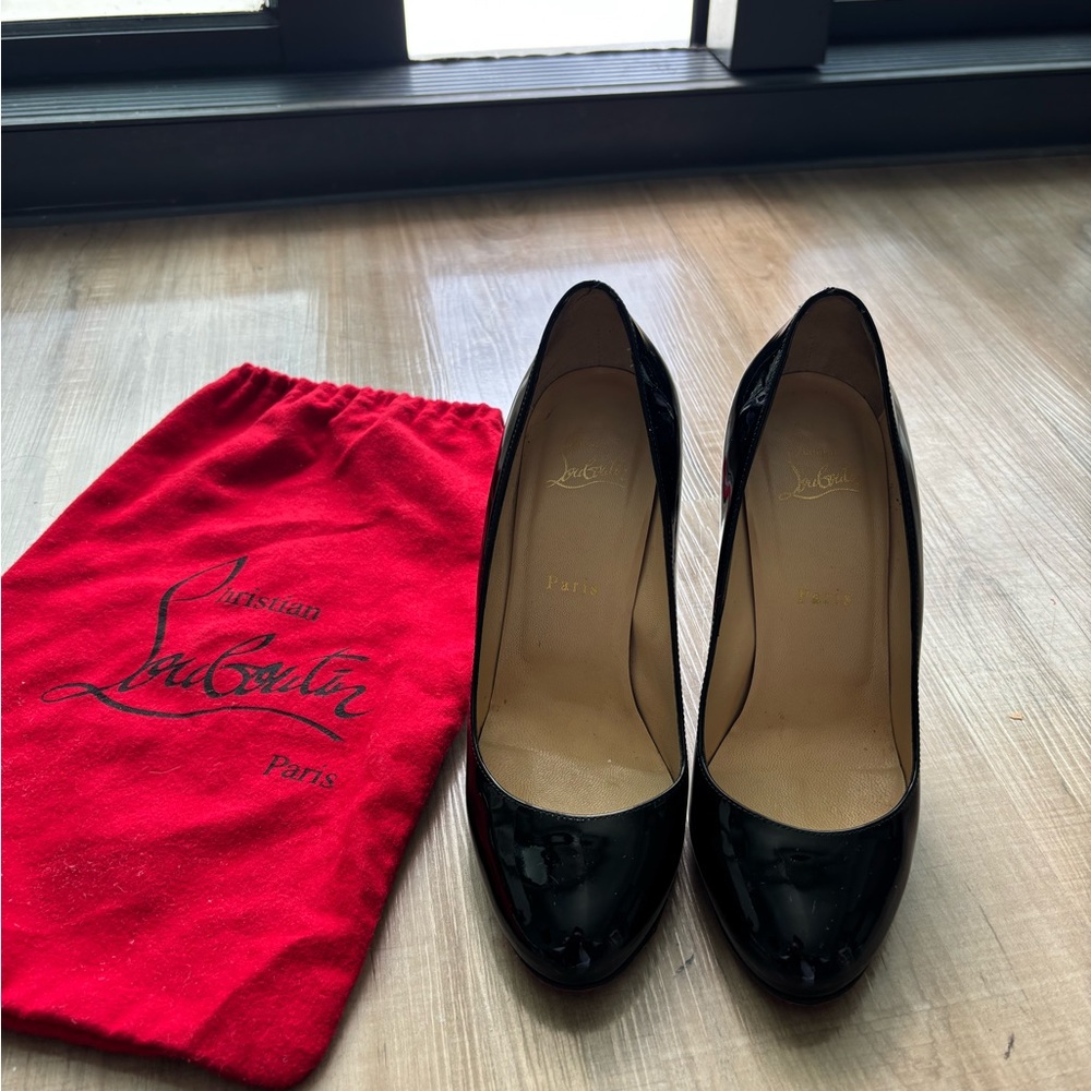 Christian Louboutin Black Patent Leather Heels